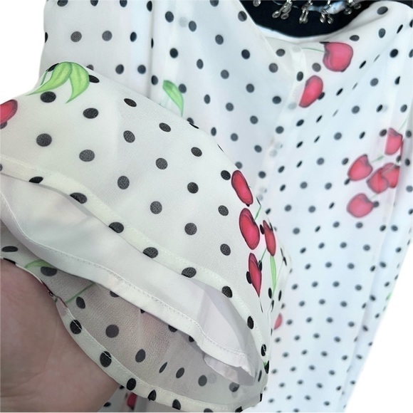 NWT NBD x REVOLVE Maraschino Cherry Print Romper Jumpsuit Size Large Hook Cutout - Picture 7 of 9